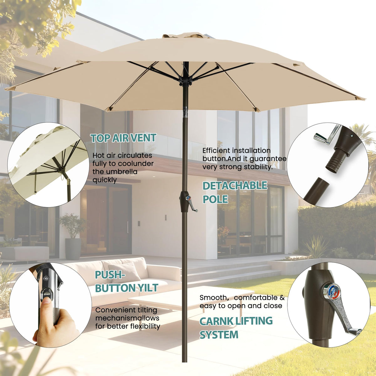 GREFORG crank mechanism allows easy opening and closing