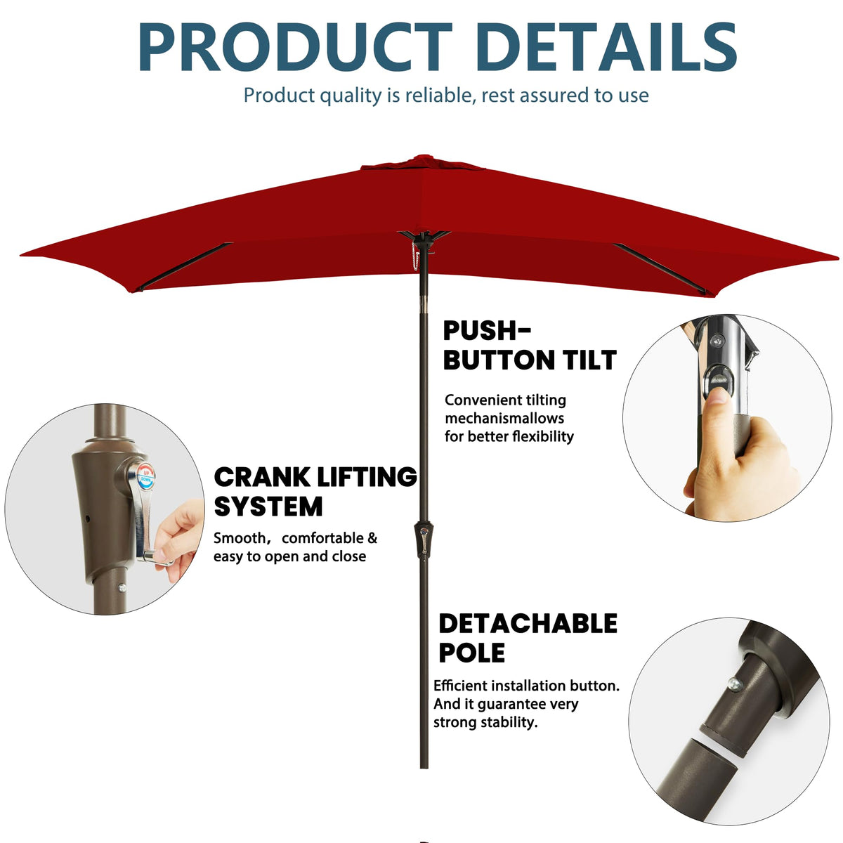 GREFORG crank lift system enables smooth opening and closing.