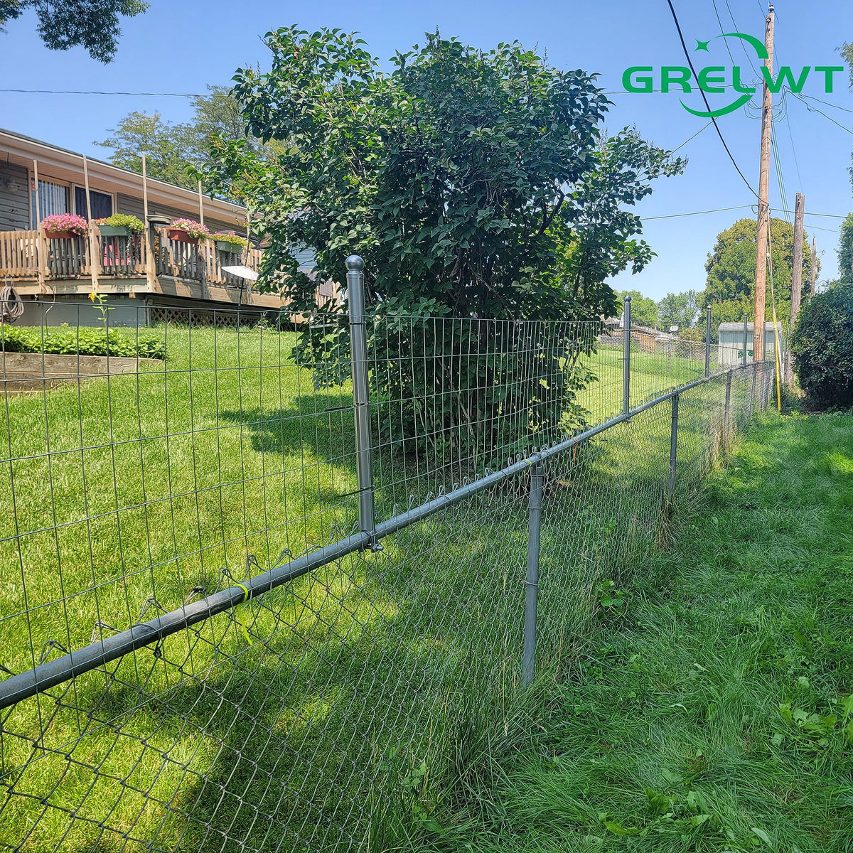 GRELWT fence extender helps deter dog and wildlife jumping.