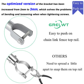 GRELWT U-Joint patented design enables easy top rail installation.