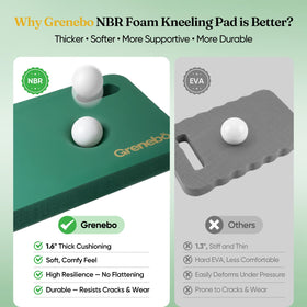 Grenebo 1.6-inch ultra-thick kneeling pad delivers extra cushioning on rough ground