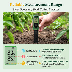 Grenebo 3-in-1 meter in-use with indoor plants for precise care