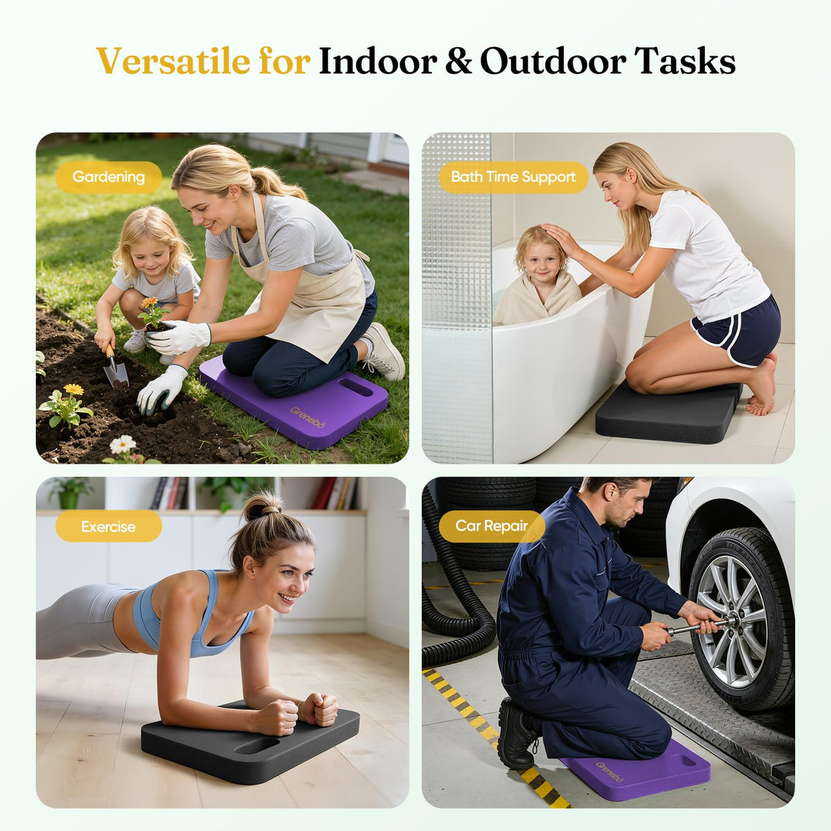 Grenebo pad used at home for yoga and light work.