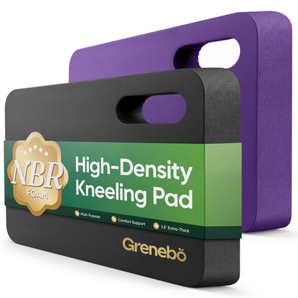 Grenebo kneeling pad top view showing 1.6-inch thickness for cushioned gardening.