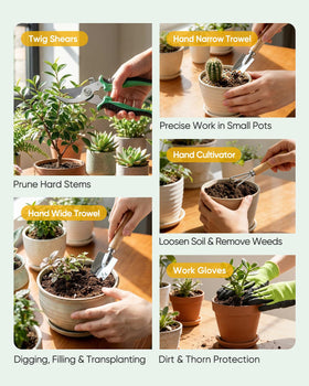 Grenebo narrow garden trowel ideal for delicate potting work.