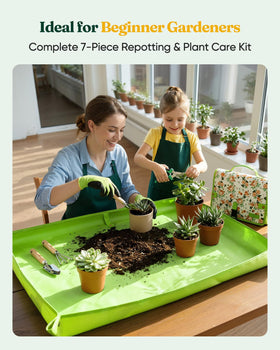 Grenebo plant repotting mat ready for clean, mess-free indoor repotting.