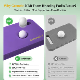 Grenebo kneeling pad with textured base for stable use on grass.