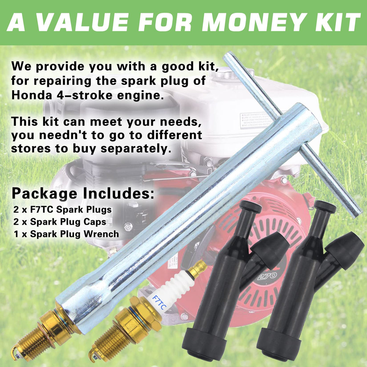 GREPSPUD spark-plug-cap-assembly provides durable, reliable ignition.