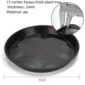 GRESPRI 1.6in deep-well tray catches excess water to prevent spills.