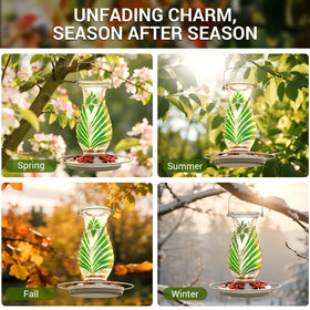 Grete Gotye hummingbird feeder doubles as garden decor and wildlife watching gift