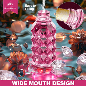 Grete Gotye red and pink glass feeder brightens garden decor