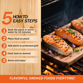 GRETJOB XL cedar planks grilling vegetables for enhanced flavor.