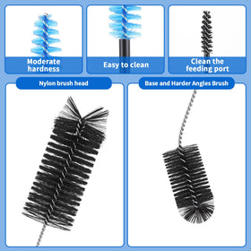 Grevosea bendable cleaning brushes adapt to curved feeder parts.