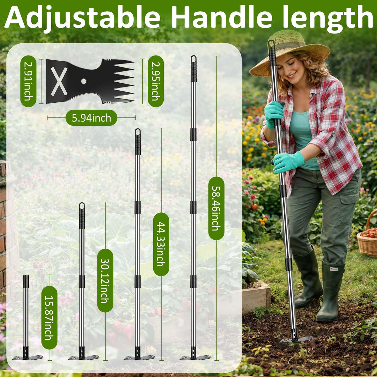 Griactrl cast steel head delivers durable weed removal