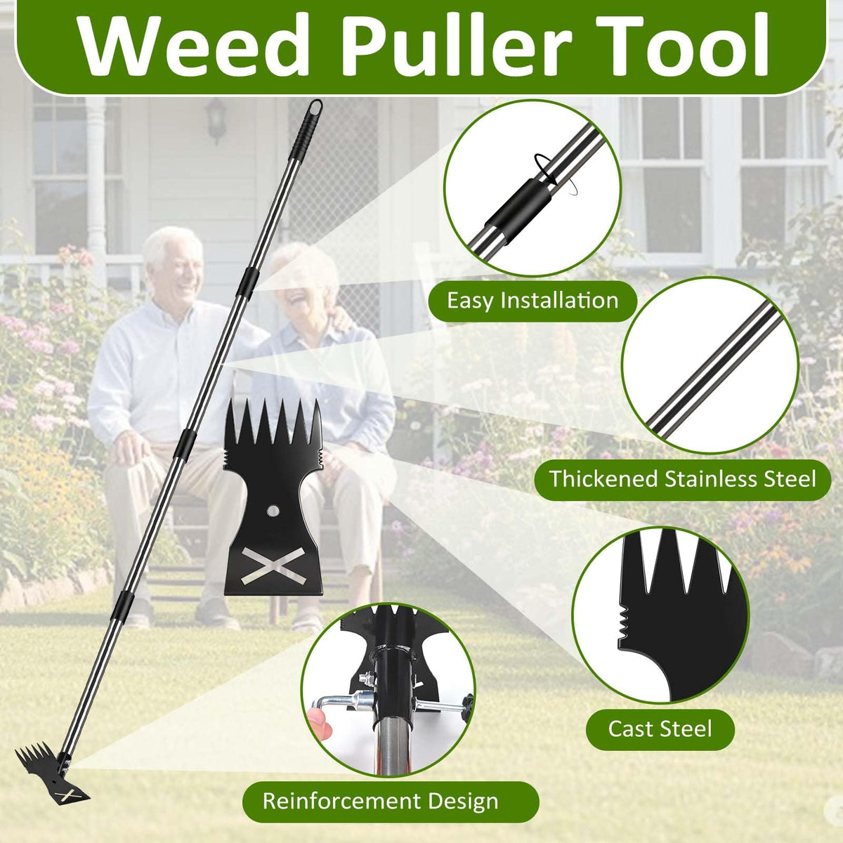 Griactrl stainless steel handle resists rust for outdoor use