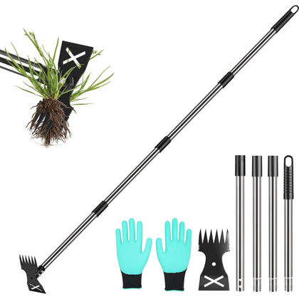 Griactrl weed puller long handle design for easy uprooting of garden weeds