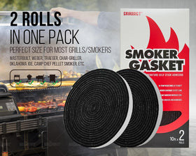 GriAddict high-temp grill seal withstands up to 625°F for durable smoke retention