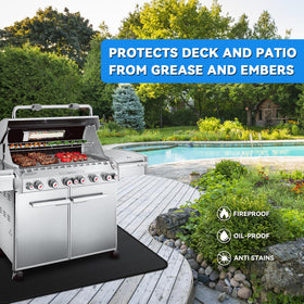 GRIBUDDY double-sided fireproof mat guards decks against heat and splashes