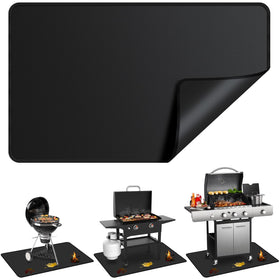 GRIBUDDY large under-grill mat 90x48 protects surfaces during large outdoor barbecues