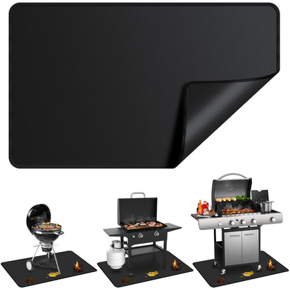 GRIBUDDY large under-grill mat 90x48 protects surfaces during large outdoor barbecues