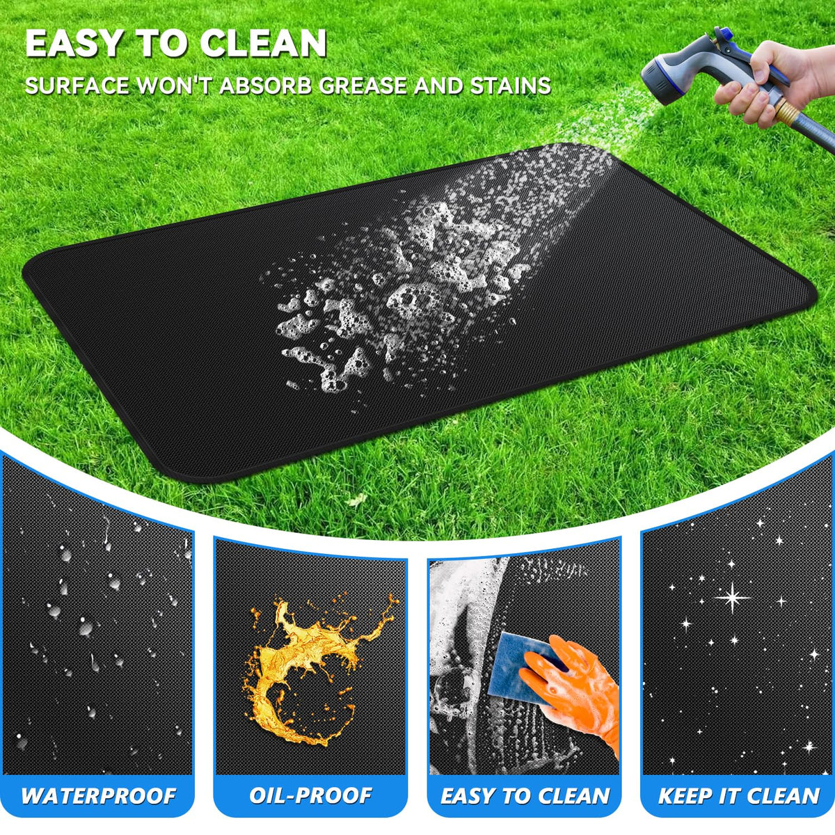 GRIBUDDY waterproof, oil-proof design for durable, reusable outdoor protection