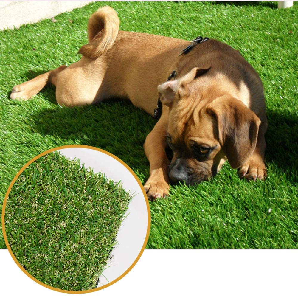 Griclner artificial grass 4x7ft close-up of lush blades for versatile outdoor use.