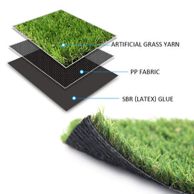 Griclner artificial grass with drainage holes for reliable outdoor performance and quick drying.