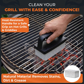 Griddle Buddy safe care for cast iron and stainless surfaces