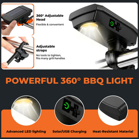 Griddle Buddy Night Chef Pro solar charging illustrates eco-friendly power options