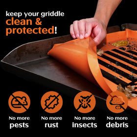 Griddle Buddy mat provides year-round protection for outdoor grilling