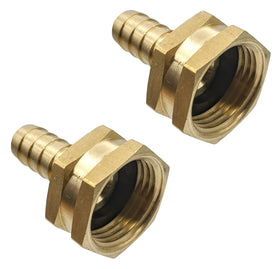 GRIDTECH brass garden hose adapter with swivel fitting for seamless outdoor connections.