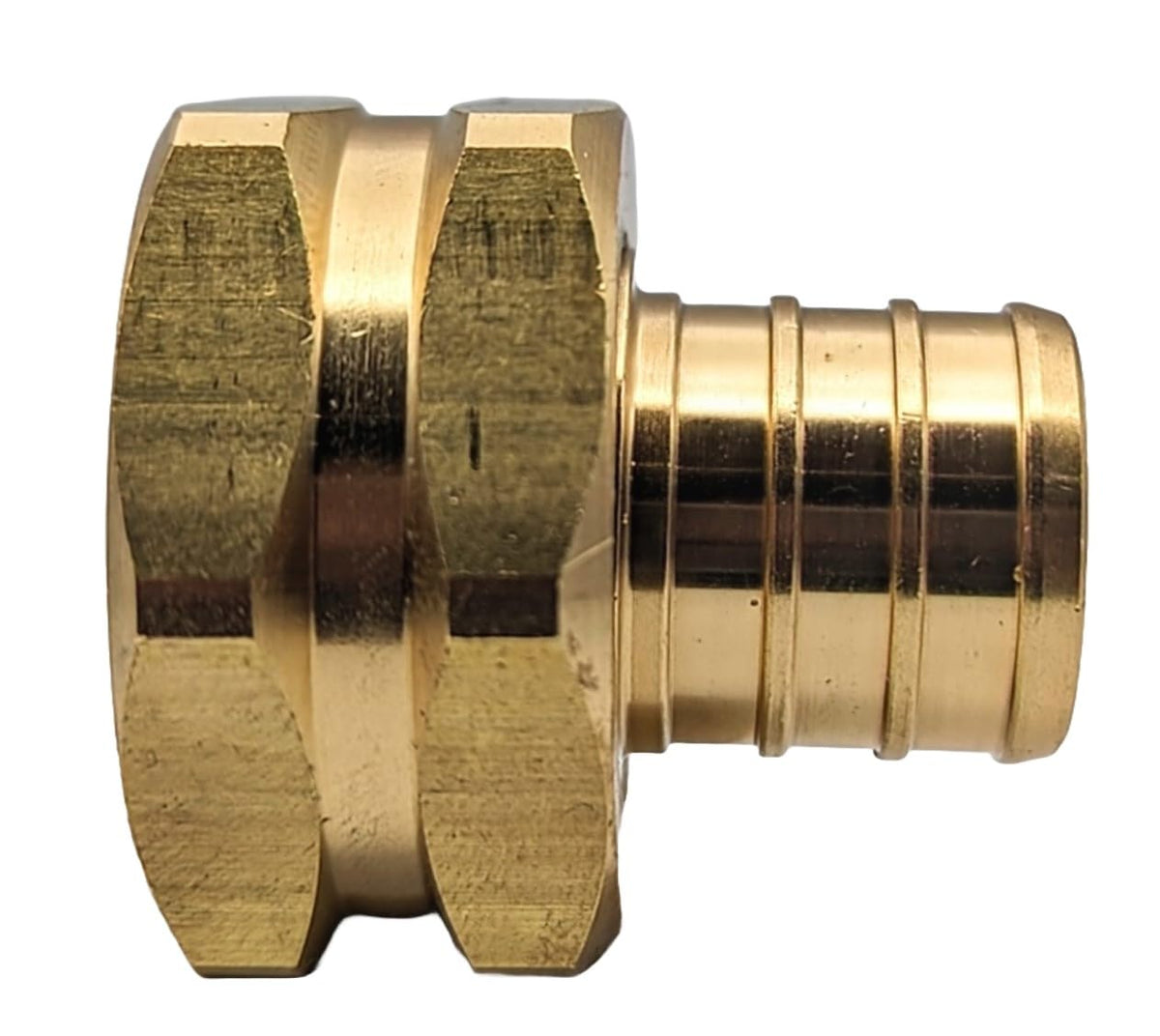 GRIDTECH brass garden hose adapter swivel with GHT female end for versatile garden fittings