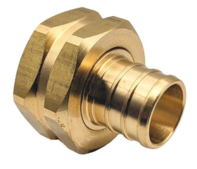 GRIDTECH brass garden hose adapter swivel with PEX barb for leak-free outdoor connections