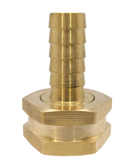 GRIDTECH brass hose adapter with 1/2-inch barb for secure hose attachment.
