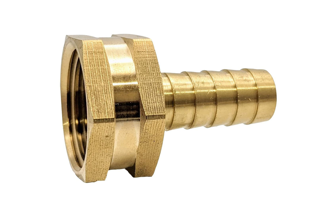 GRIDTECH brass adapter, three-quarter-inch GHT female connector enables versatile outdoor setups.