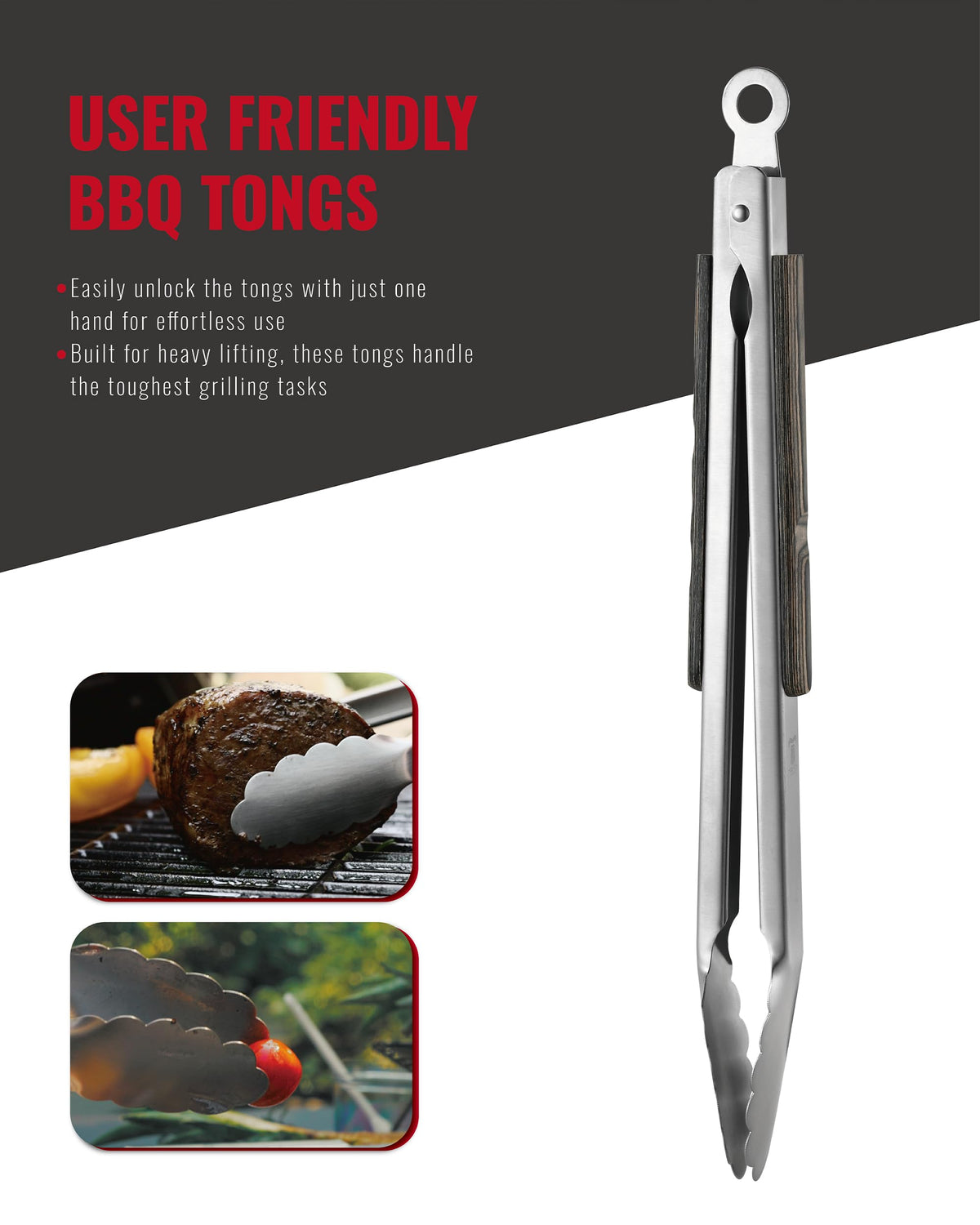 Grilaz 3-piece stainless steel BBQ set ready for outdoor grilling