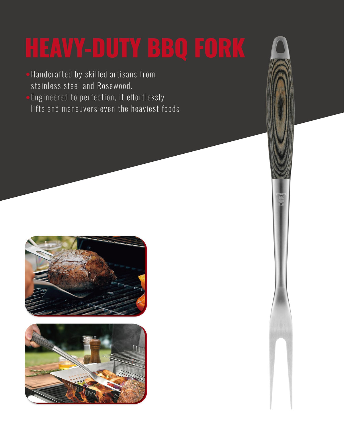 Grilaz lockable tongs offer compact storage after cooking