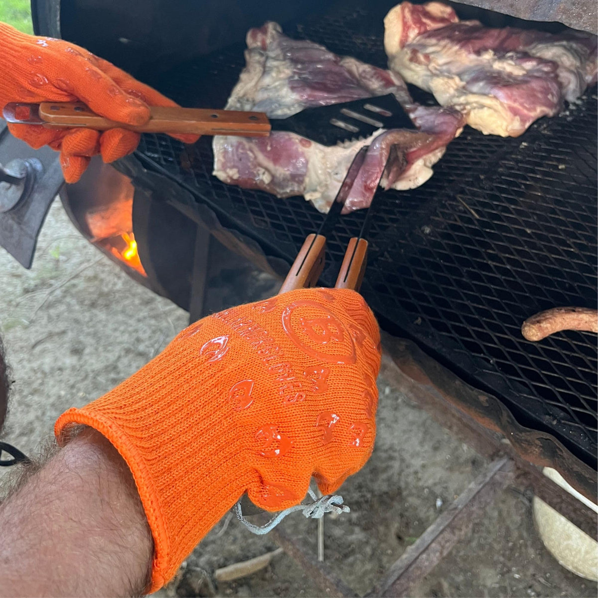 Grill Armor Gloves with cut-resistant design for safe chopping vegetables or meat