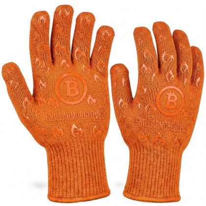 Grill Armor Gloves during heat test showing high-temperature protection and flexible grip
