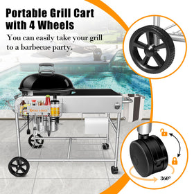 GRILL FORCE grill table bottle opener keeps beverages handy during cookouts