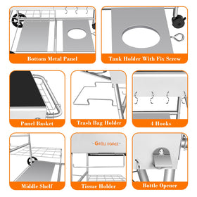 GRILL FORCE side-handle-easy-maneuver aids repositioning during outdoor cooking.