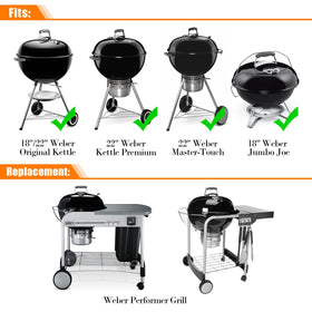 GRILL FORCE Weber kettle table side lid holder keeps lid within reach while cooking