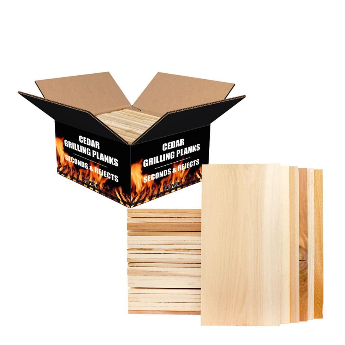 Grill Gourmet cedar grilling plank for grilling, 30-pack seconds, single-use