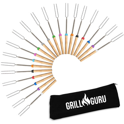 Grill Guru Smores Sticks fire pit 32-inch length for safe roasting