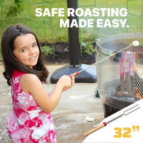 Grill Guru Smores Sticks two-prong design for steady roasting