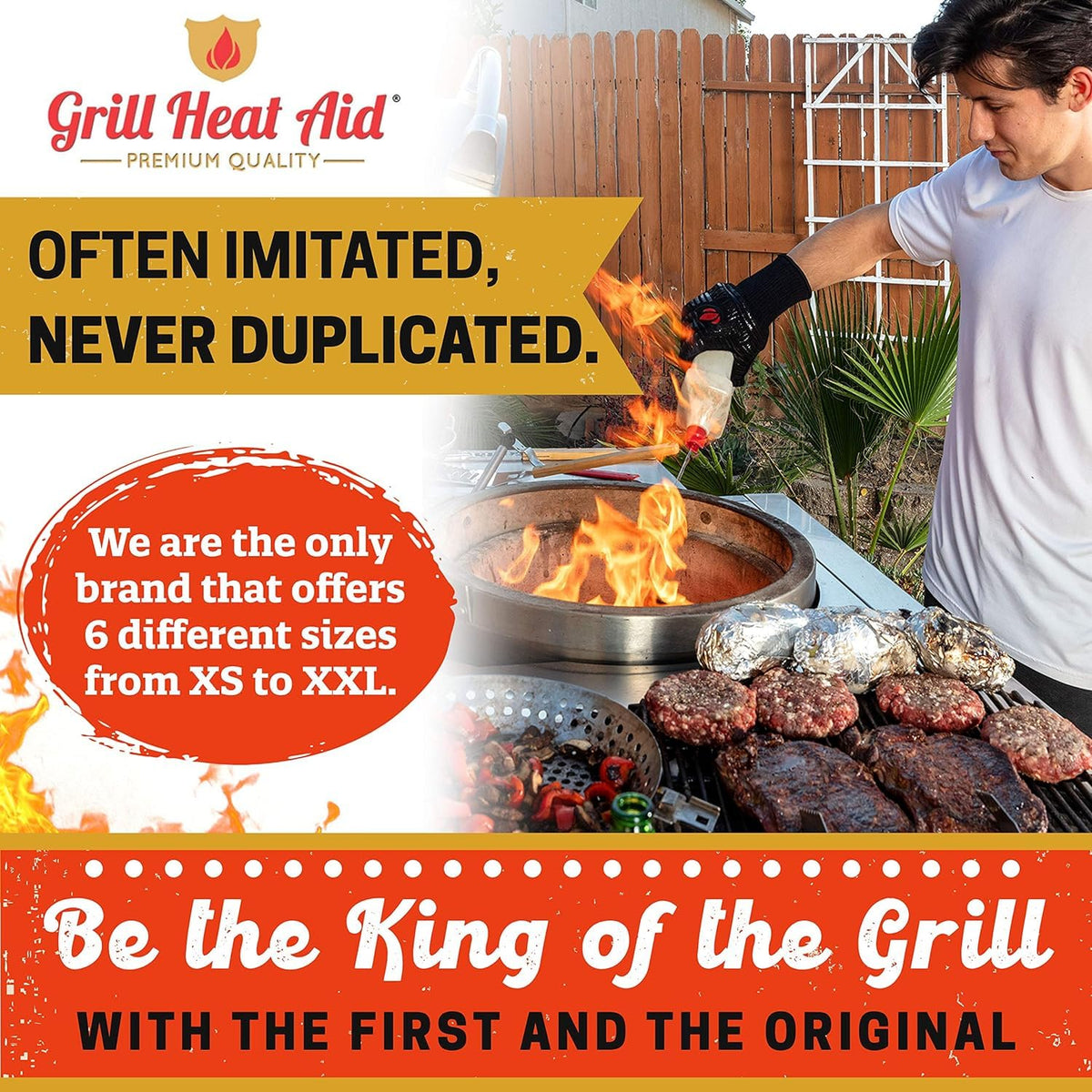 Grill Heat Aid pizza-oven-gloves keep hands safe while baking crisp crusts.