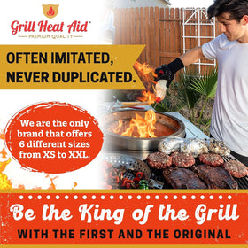 Grill Heat Aid pizza-oven-gloves keep hands safe while baking crisp crusts.