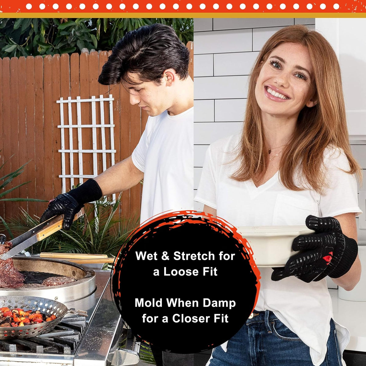 Grill Heat Aid two-pack-grilling-gloves great value for family outdoor cooking.