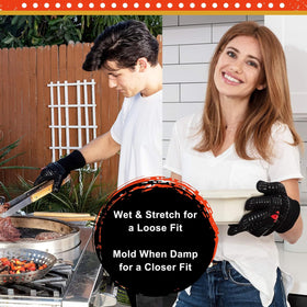 Grill Heat Aid two-pack-grilling-gloves great value for family outdoor cooking.