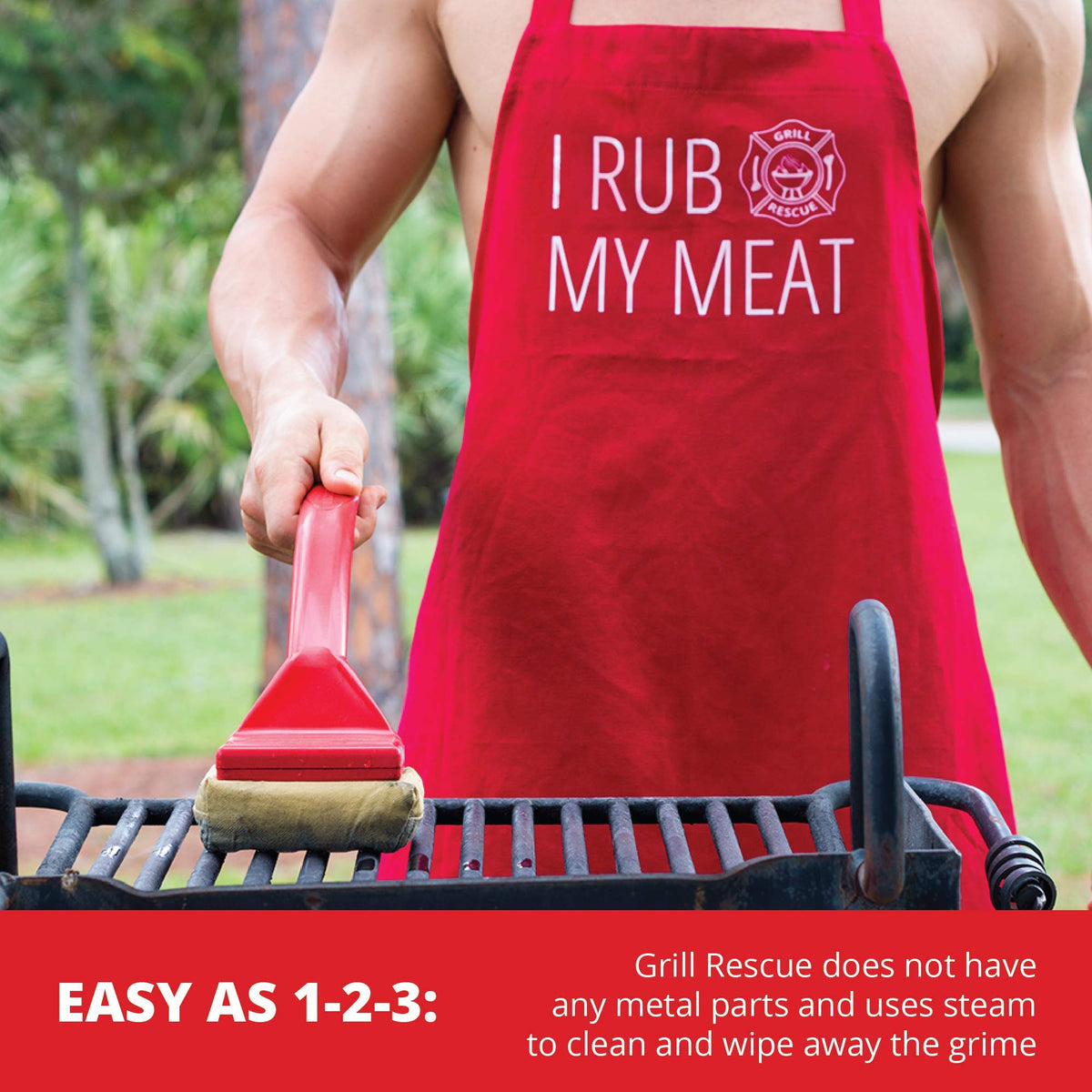Grill Rescue universal brush holder keeps tools organized before grilling